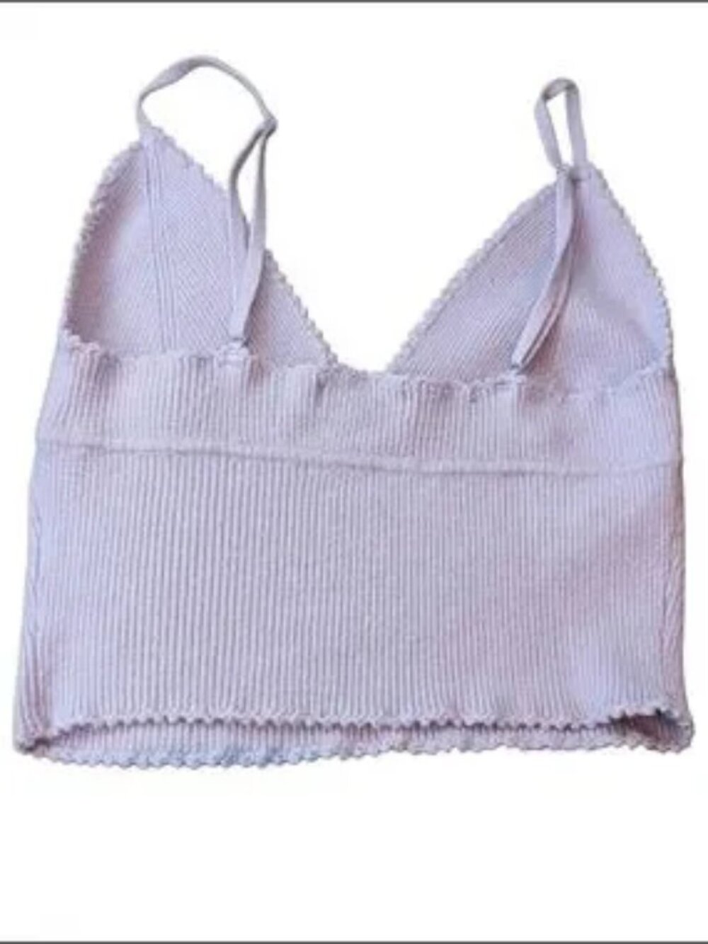 La Hearts Lilac Knit Cami Top with Scalloped Trim - Picture 4 of 4